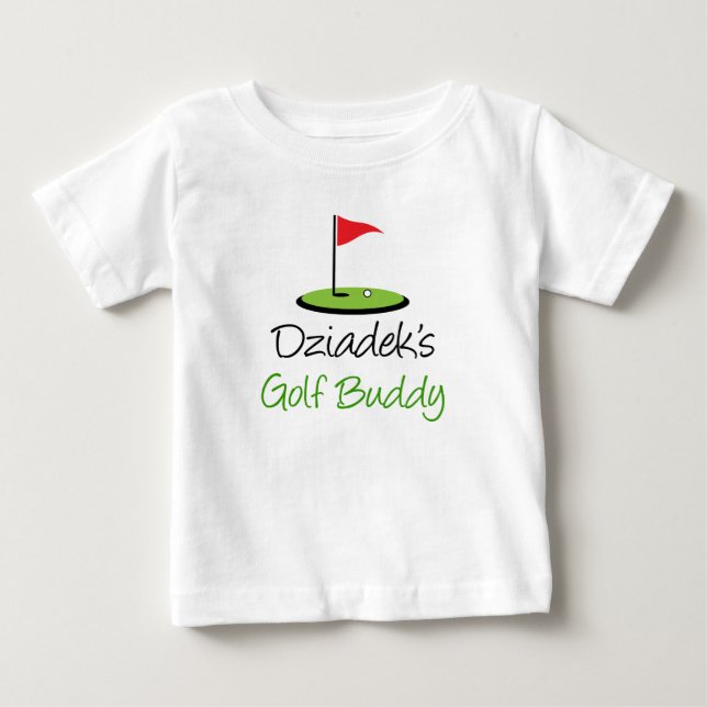 T-shirt Pour Bébé L'ami de golf de Dziadek (Devant)