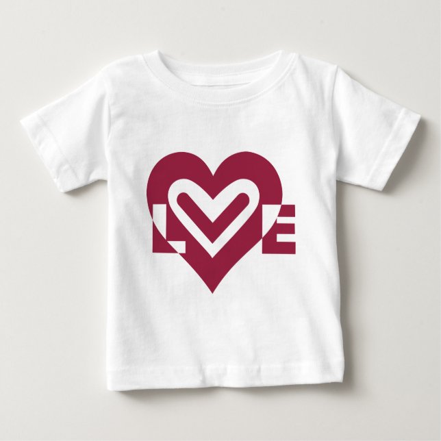 T-shirt Pour Bébé L'amour dans le vin pourpre (Devant)