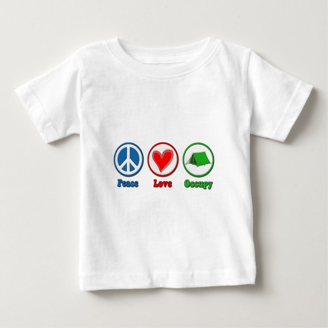 T-shirt Pour Bébé L'amour de paix occupent (Devant)
