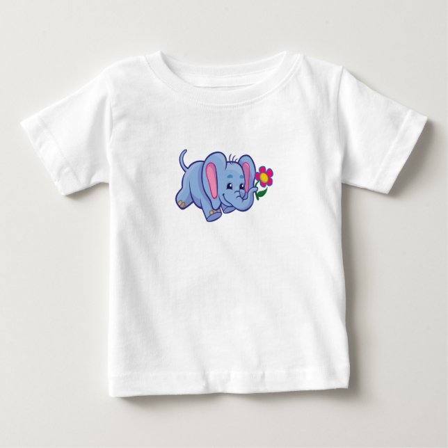 T-shirt Pour Bébé L'amour des éléphants (Devant)