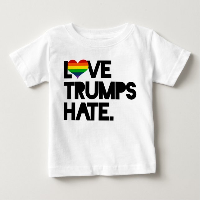T-shirt Pour Bébé L'amour domine la haine (Devant)