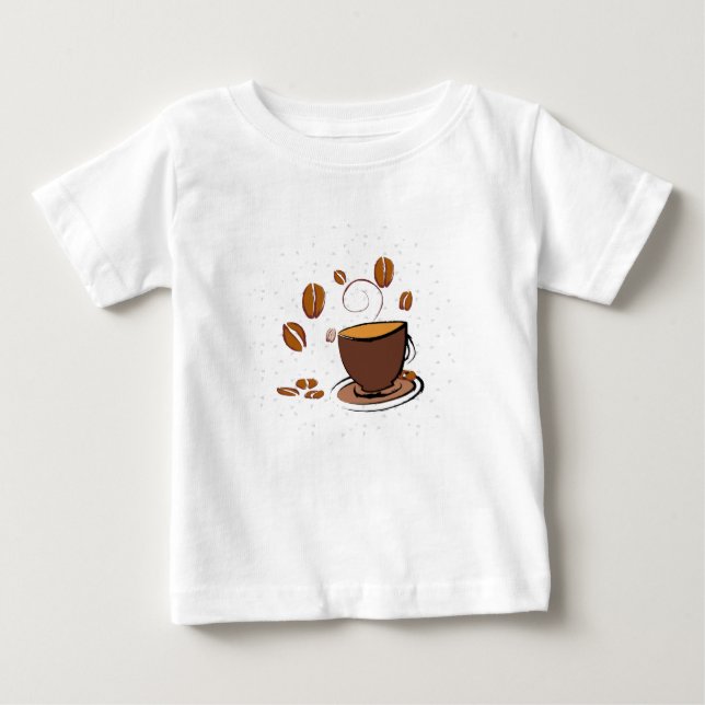 T-shirt Pour Bébé L'amour du café (Devant)