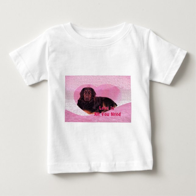 T-shirt Pour Bébé L'amour du chien est tout ce dont vous avez besoin (Devant)