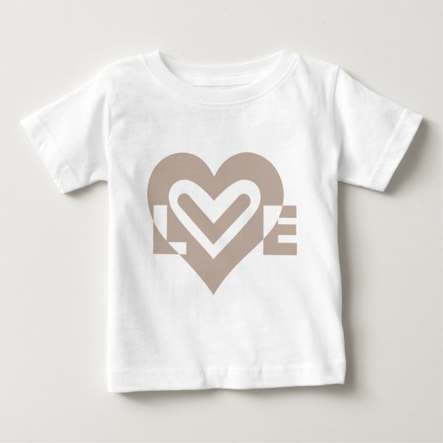 T-shirt Pour Bébé L'amour en gris (Devant)