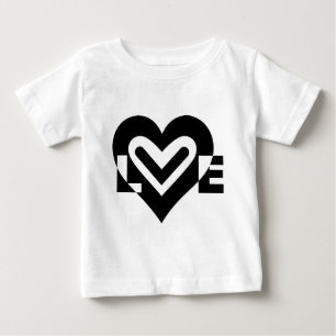 T-shirt Pour Bébé L'amour en noir