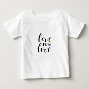 T-shirt Pour Bébé L'amour est l'amour Coeurs arc-en-ciel