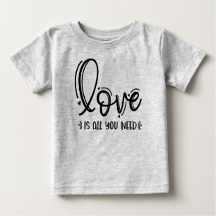 T-shirt Pour Bébé L'amour est tout ce dont vous avez besoin-76756