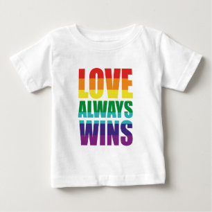 T-shirt Pour Bébé L'amour gagne toujours