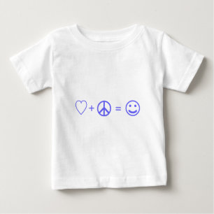 T-shirt Pour Bébé L'amour plus la paix égale le bonheur