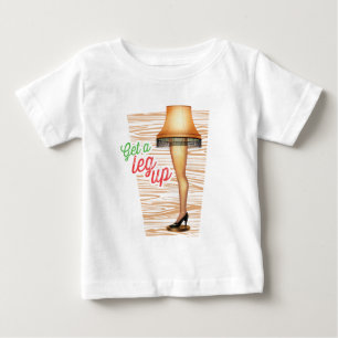 T-shirt Pour Bébé Lampe d'histoire de Noël Leg Up