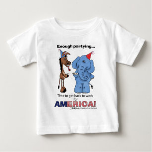 T-shirt Pour Bébé L'âne et l'éléphant suffisent à faire la fête
