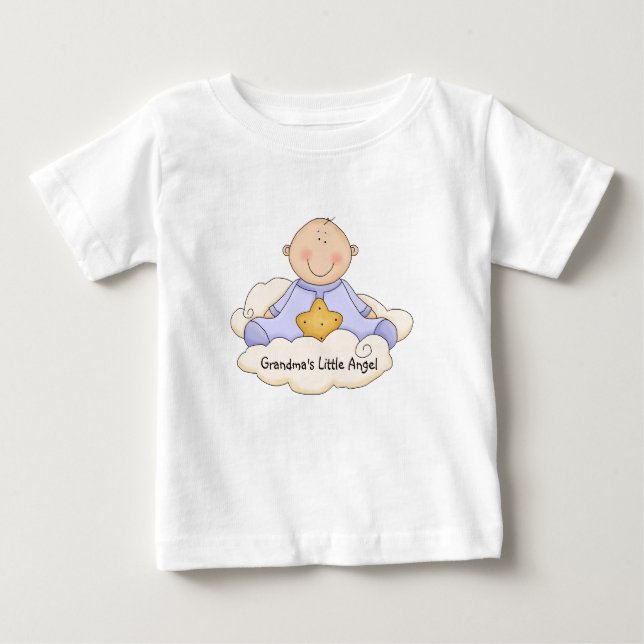 T-shirt Pour Bébé L'ange de la grand-mère, le petit garçon (Devant)