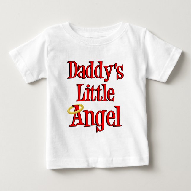 T-shirt Pour Bébé L'ange de papa (Devant)
