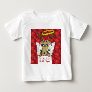 T-shirt Pour Bébé L'ange du renne C'est la saison d'être végan
