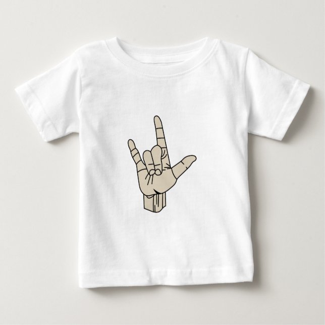 T-shirt Pour Bébé Langue des signes (Devant)