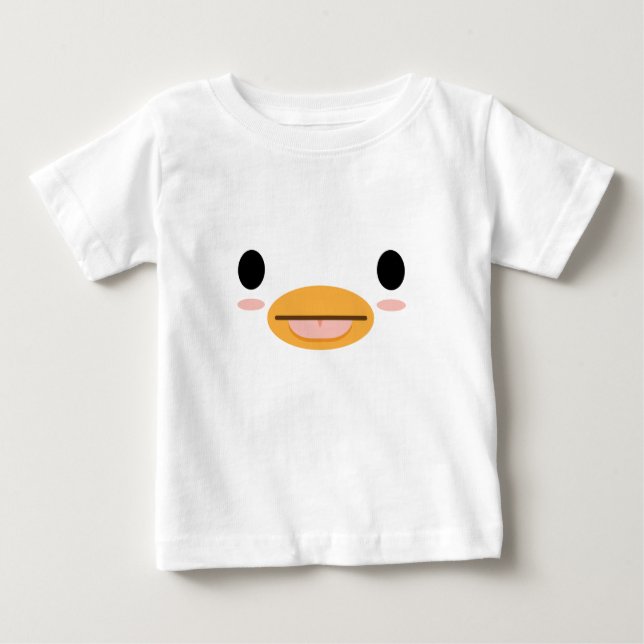 T-shirt Pour Bébé Langue du canard de Kawaii "Trop mignonne pour êtr (Devant)