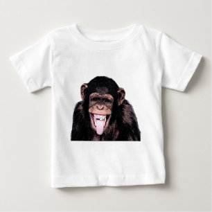 T-shirt Pour Bébé Langue du chimpanzé