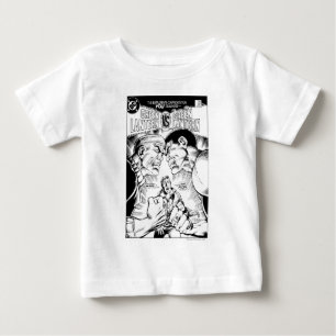 T-shirt Pour Bébé Lanterne verte contre la lanterne verte, noire et