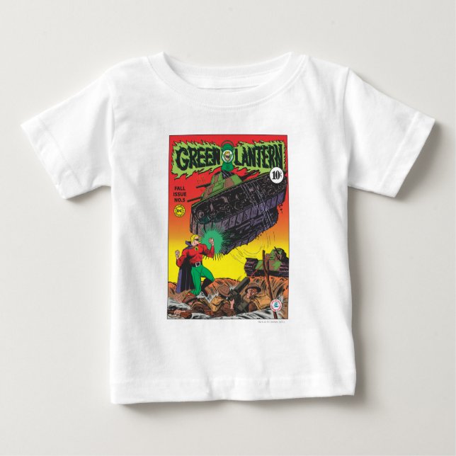 T-shirt Pour Bébé Lanterne verte dans les tranchées (Devant)