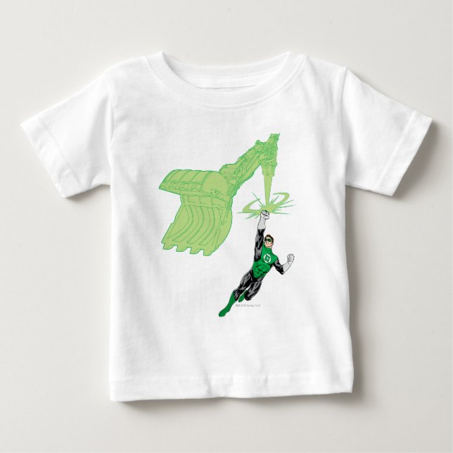 T-shirt Pour Bébé Lanterne Verte - Entièrement Rendu, avec machine (Devant)