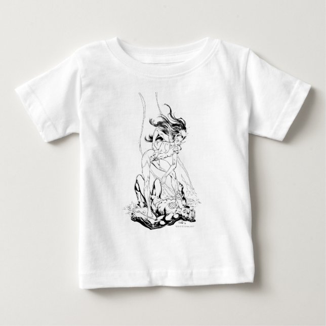 T-shirt Pour Bébé Lanterne verte et saphir étoile (Devant)