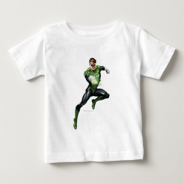 T-shirt Pour Bébé Lanterne Verte - Pleine Rendu, Saut (Devant)
