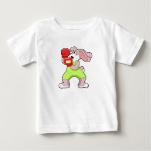T-shirt Pour Bébé Lapin à la boxe avec gants de boxe