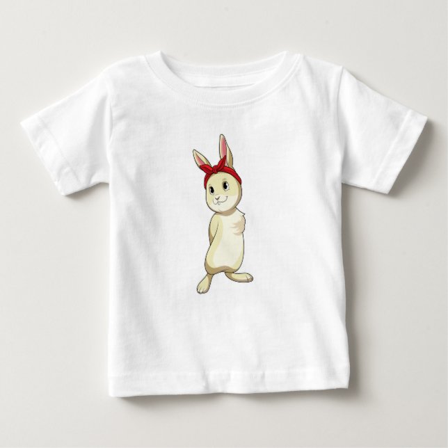 T-shirt Pour Bébé Lapin avec Bandana (Devant)