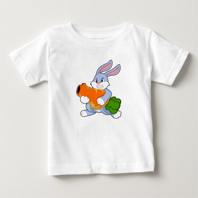 T-shirt Pour Bébé Lapin avec carotte (Devant)