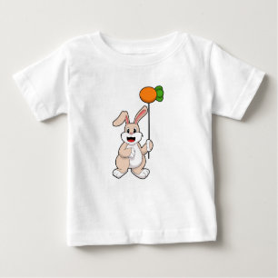 T-shirt Pour Bébé Lapin avec carotte comme ballon.PNG