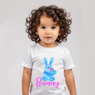 T-shirt Pour Bébé Lapin avec fleurs