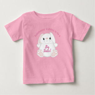 T-shirt Pour Bébé Lapin Baby shower rose