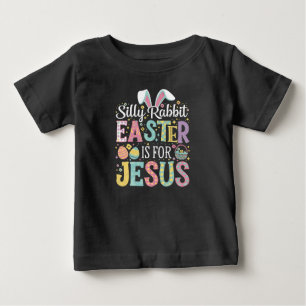 T-shirt Pour Bébé Lapin bête Pâques est pour Jésus Mignon Lapin