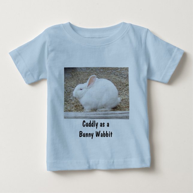 T-shirt Pour Bébé Lapin blanc mou (Devant)