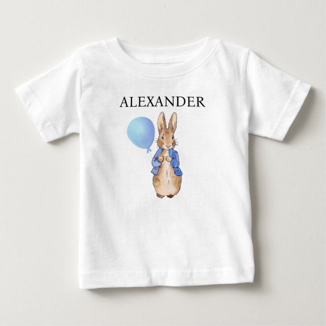T-shirt Pour Bébé Lapin classique bleu veste (Devant)