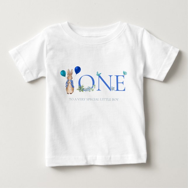 T-shirt Pour Bébé Lapin classique premier anniversaire (Devant)