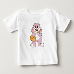 T-shirt Pour Bébé Lapin comme randonneur avec sac