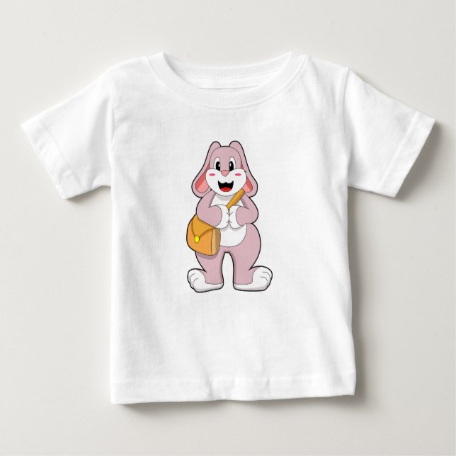 T-shirt Pour Bébé Lapin comme randonneur avec sac (Devant)