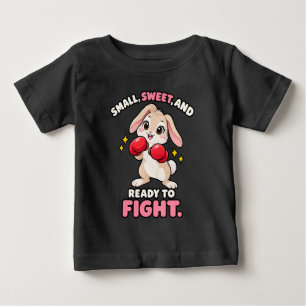T-shirt Pour Bébé Lapin de boxe mignon prêt à se battre