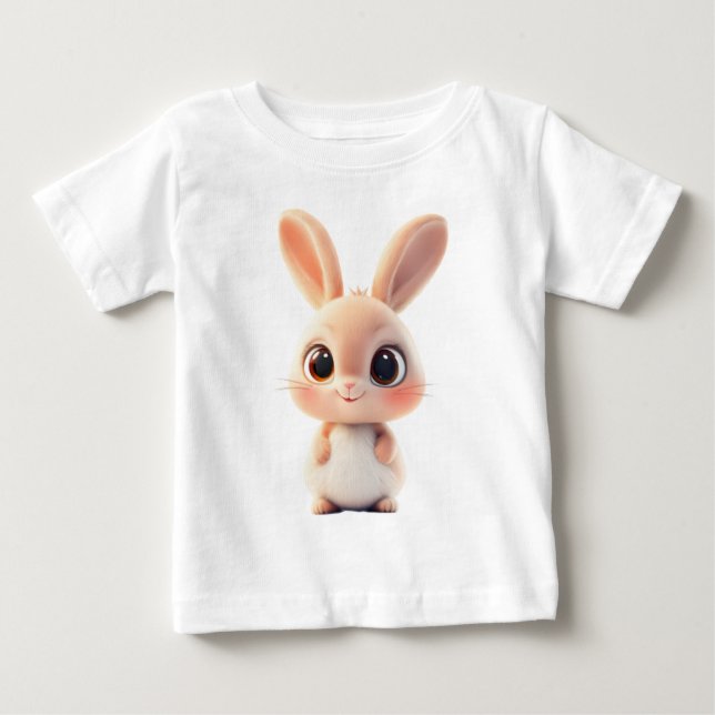 T-shirt Pour Bébé Lapin de dessin animé mignon – Conception de lapin (Devant)