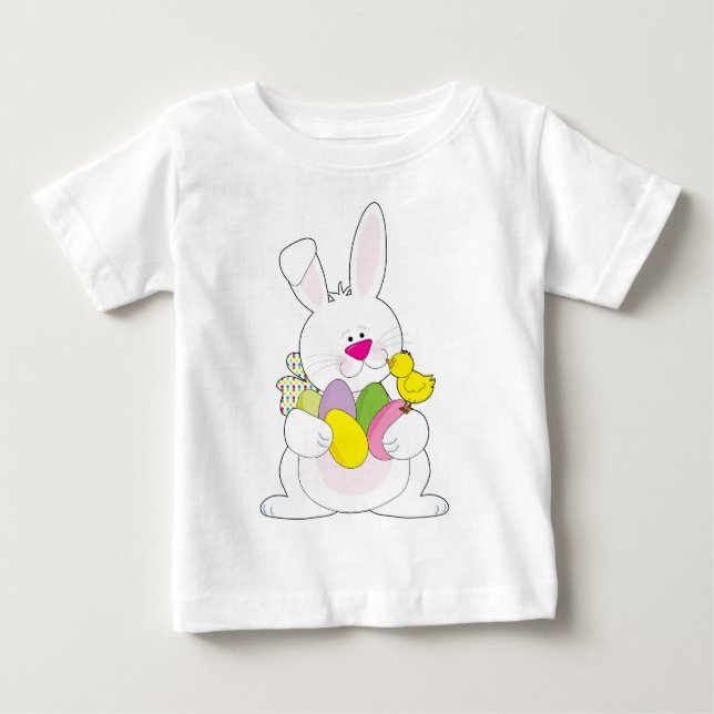 T-shirt Pour Bébé Lapin de Pâques (Devant)