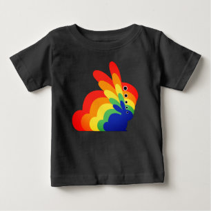 T-shirt Pour Bébé Lapin de Pâques Arc-en-ciel - Pâques
