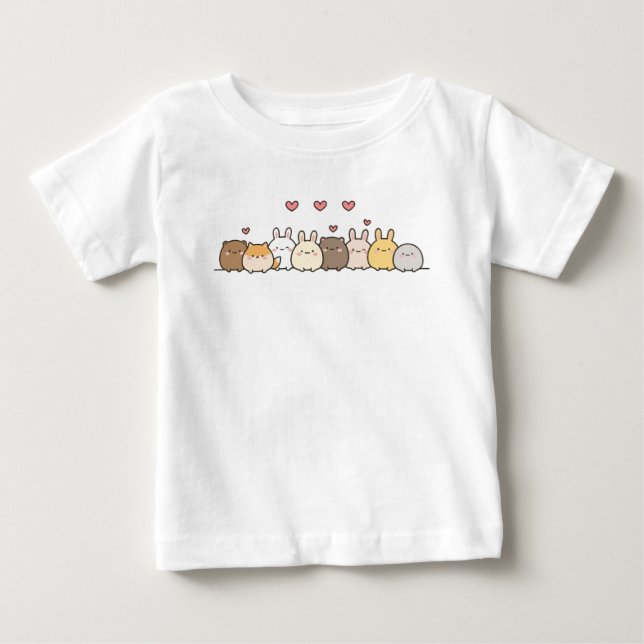 T-shirt Pour Bébé Lapin drôle (Devant)