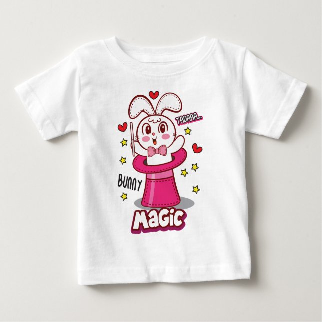 T-shirt Pour Bébé Lapin magique  (Devant)