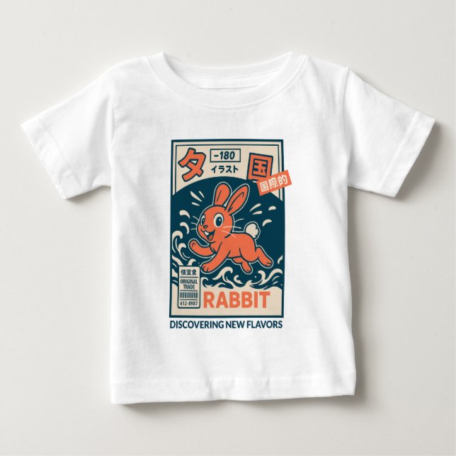 T-shirt Pour Bébé Lapin Manga (Devant)