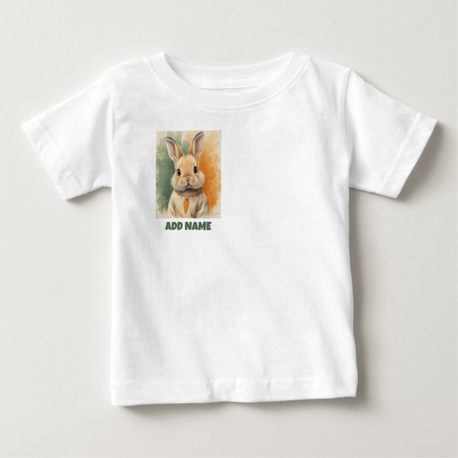 T-shirt Pour Bébé Lapin Rêves de Carotte (Devant)
