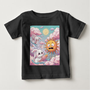 T-shirt Pour Bébé Lapins Mignons Rafraîchissant le Soleil Fondant en
