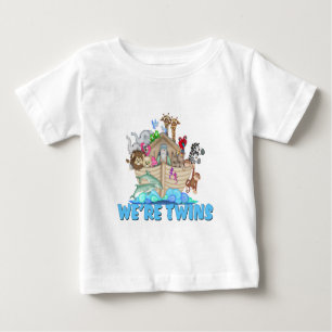 T-shirt Pour Bébé L'arche de Noé nous sommes des jumeaux