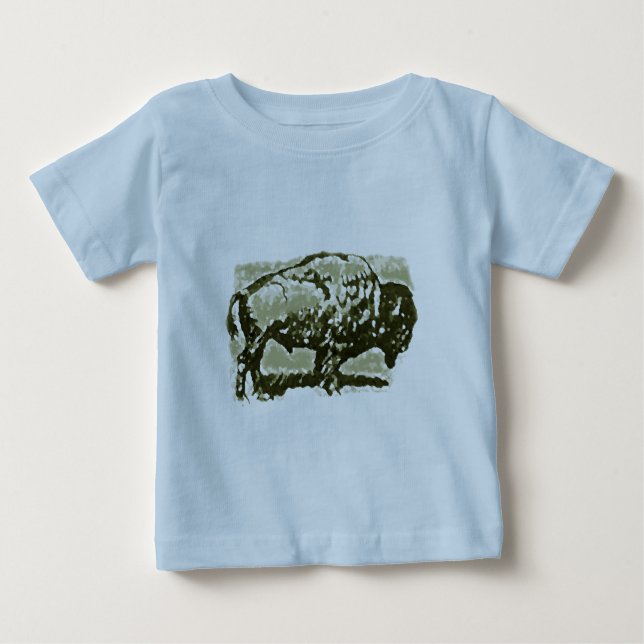 T-shirt Pour Bébé L'art Buffalo (Devant)