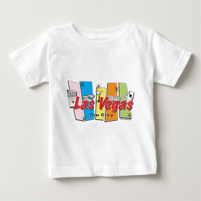 T-shirt Pour Bébé Las Vegas-Sin-City (Devant)